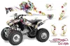 Honda TRX 250EX / 250R / 250X ATV Graphic Kit - 2006-2024 Ed Hardy - Love Kills White