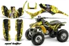 Honda TRX 300EX ATV Graphic Kit - 1993-2006 Mad Hatter Yellow