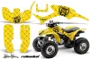 Honda TRX 300EX ATV Graphic Kit - 1993-2006 Silver Star - Reloaded Black