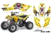 Honda TRX 400 EX ATV Graphic Kit - 2008-2016 Ed Hardy - Love Kills Yellow