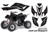 Honda TRX 400 EX ATV Graphic Kit - 2008-2016 Skulls and Hammers Silver