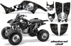 Honda TRX 400EX ATV Graphic Kit - 1999-2007 Checkered Skulls Chrome