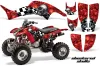 Honda TRX 400EX ATV Graphic Kit - 1999-2007 Checkered Skulls Red