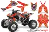 Honda TRX 450R ATV Graphic Kit - 2004-2016 Ed Hardy - Love Kills Red