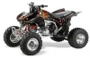 Honda TRX 450R ATV Graphic Kit - 2004-2016 Ed Hardy - Pirates Red