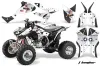 Honda TRX 450R ATV Graphic Kit - 2004-2016 T Bomber White