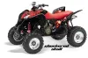 Honda TRX 700 XX ATV Graphic Kit - 2008-2015 Checkered Skull Red