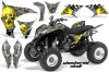 Honda TRX 700 XX ATV Graphic Kit - 2008-2015 Checkered Skull Yellow