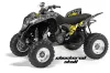 Honda TRX 700 XX ATV Graphic Kit - 2008-2015 Checkered Skull Yellow