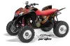 Honda TRX 700 XX ATV Graphic Kit - 2008-2015 Ed Hardy - Pirates Red
