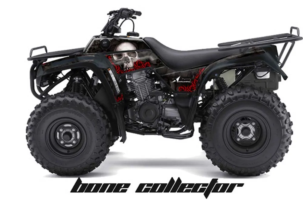 Kawasaki Bayou 220 / 250 / 300 ATV Graphic Kit - All Years Bone Collector Black