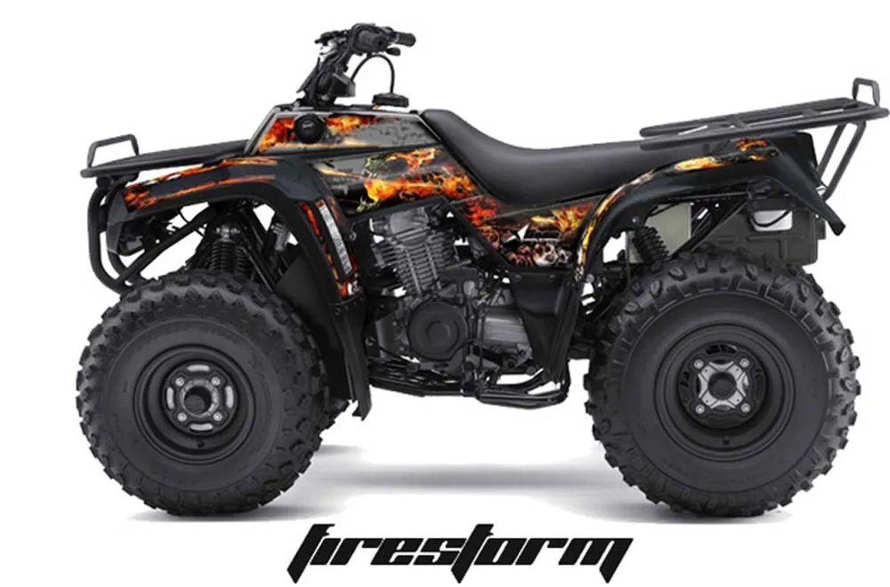 Kawasaki Bayou 220 / 250 / 300 ATV Graphic Kit - All Years Firestorm Black