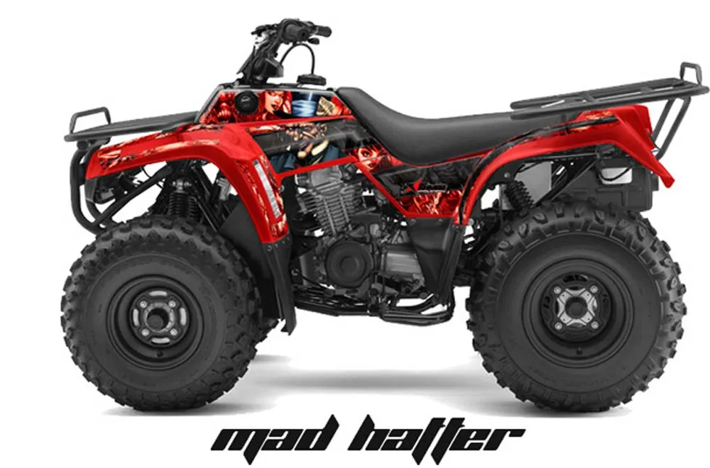 Kawasaki Bayou 220 / 250 / 300 ATV Graphic Kit - All Years Mad Hatter Black