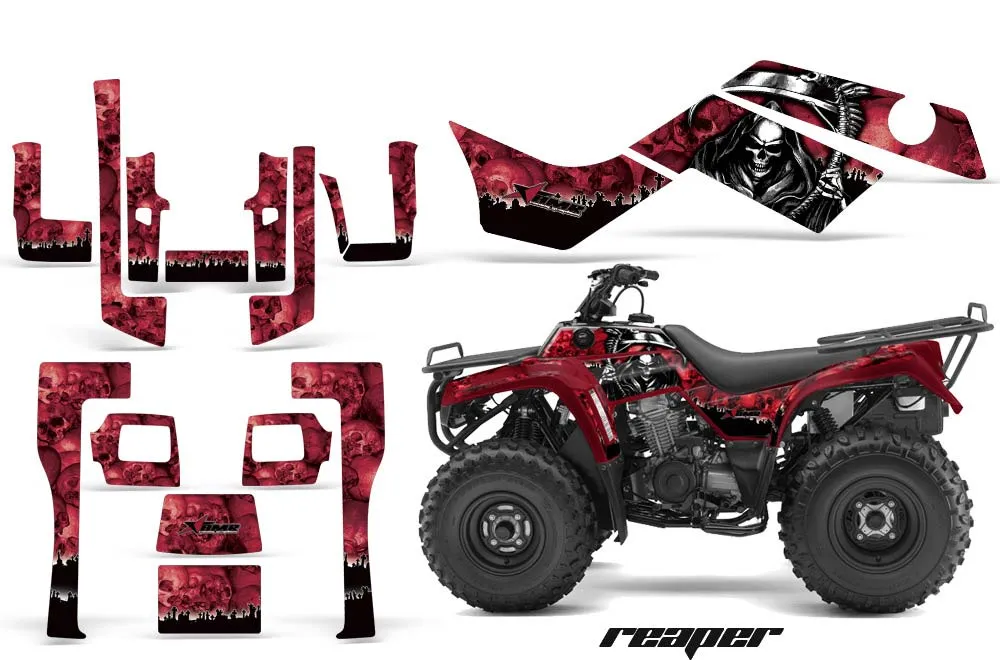 Kawasaki Bayou 220 / 250 / 300 ATV Graphic Kit - All Years Reaper Red