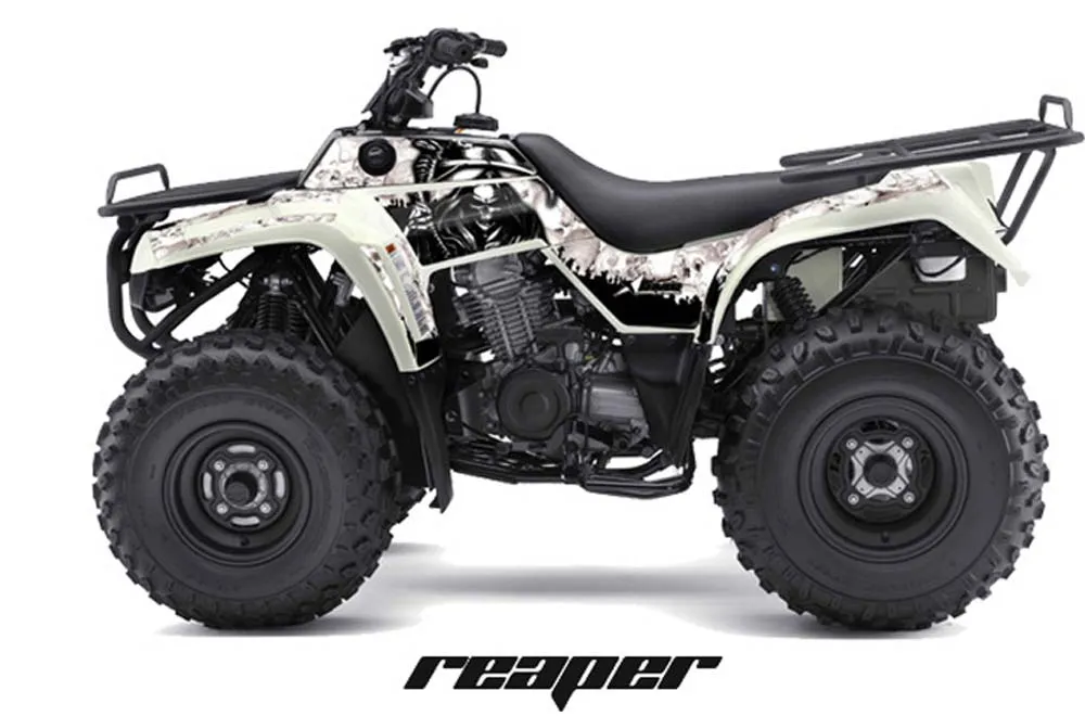 Kawasaki Bayou 220 / 250 / 300 ATV Graphic Kit - All Years Reaper White