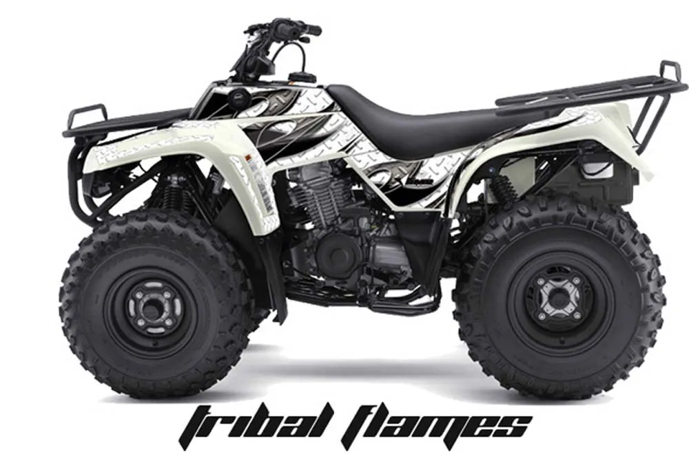 Kawasaki Bayou 220 / 250 / 300 ATV Graphic Kit - All Years Tribal Flames Black