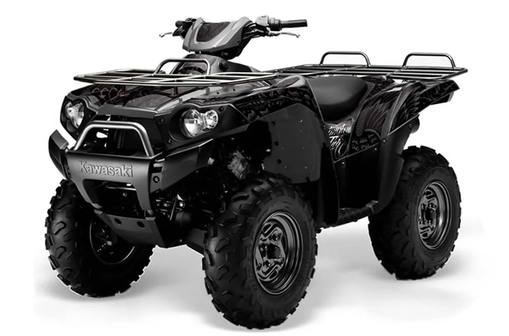 Kawasaki Brute Force 650i 4x4 ATV Graphic Kit - 2004-2012 Skulls and Hammers Silver