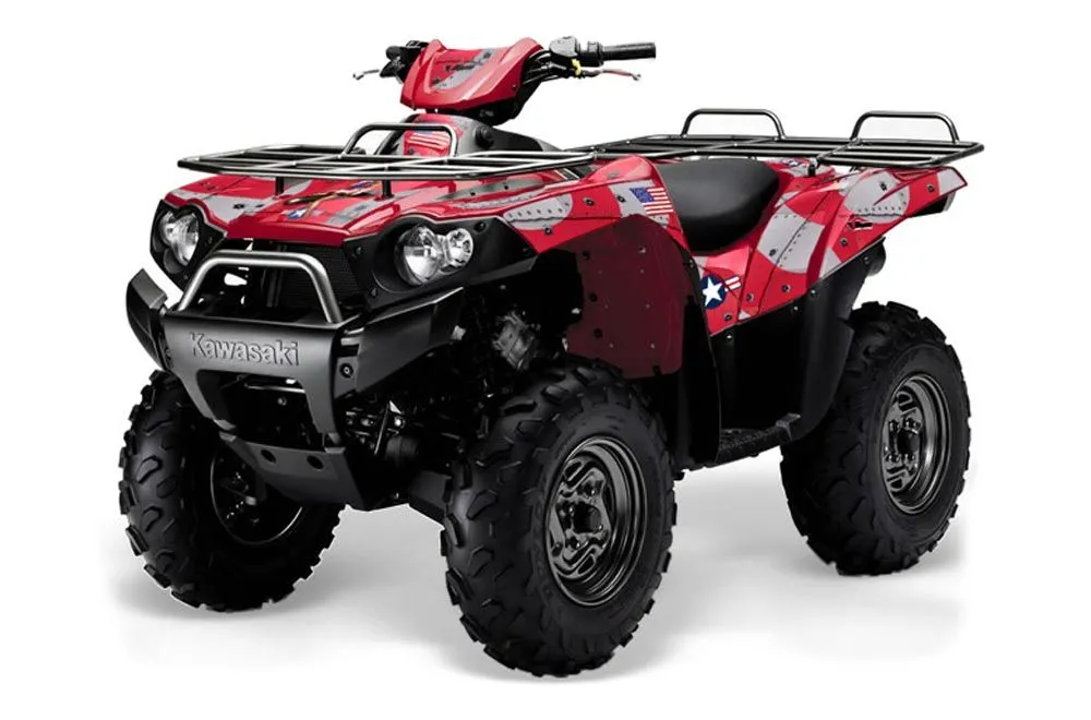 Kawasaki Brute Force 650i 4x4 ATV Graphic Kit - 2004-2012 T Bomber Red