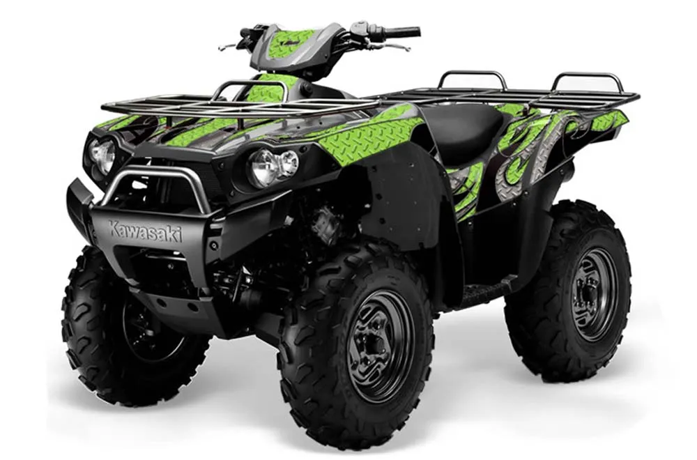 Kawasaki Brute Force 650i 4x4 ATV Graphic Kit - 2004-2012 Tribal Flames Black