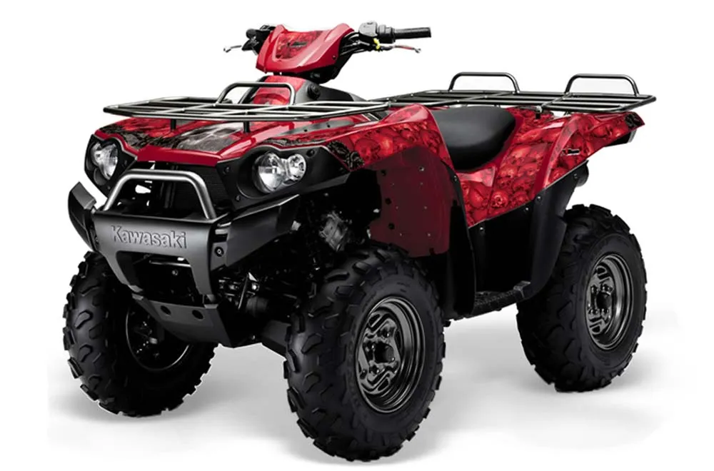 Kawasaki Brute Force 750 / 750i ATV Graphic Kit - 2005-2011 Bone Collector Red