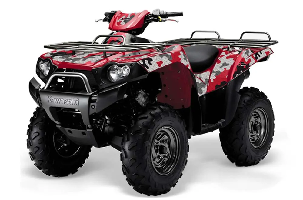 Kawasaki Brute Force 750 / 750i ATV Graphic Kit - 2005-2011 Camoplate Red