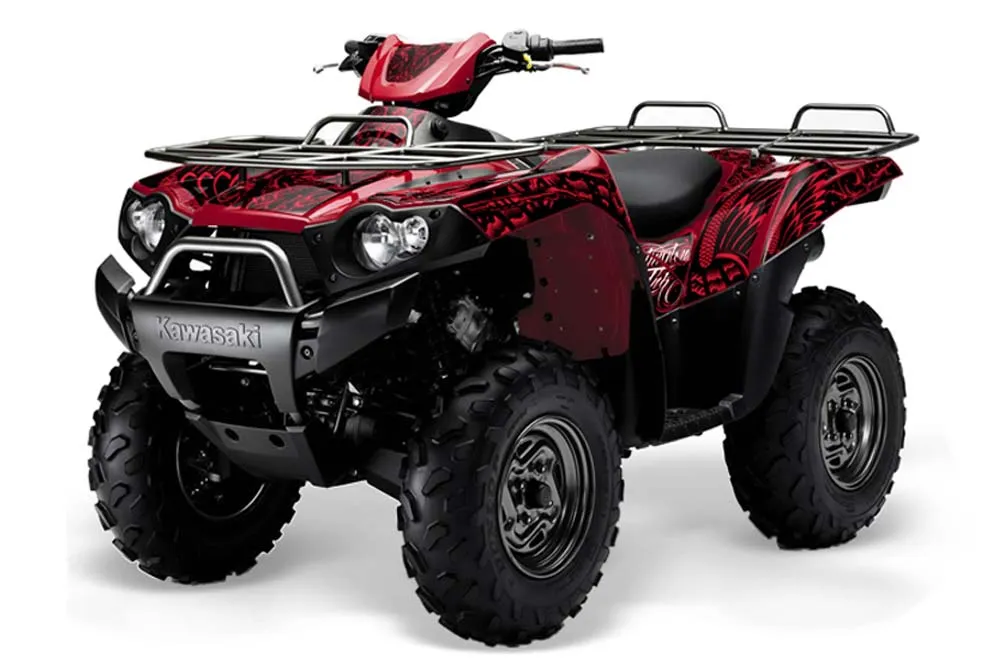 Kawasaki Brute Force 750 / 750i ATV Graphic Kit - 2005-2011 Skulls and Hammers Red