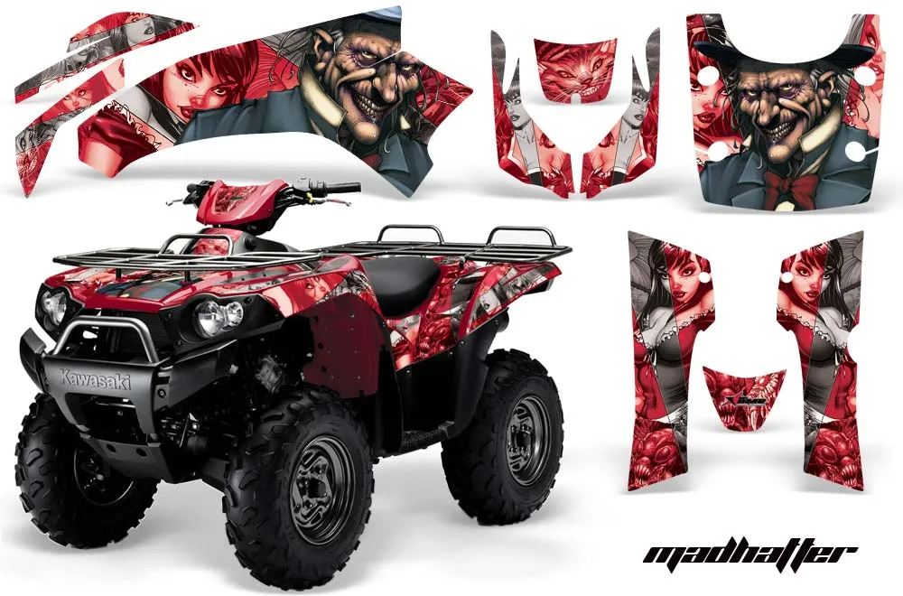 Kawasaki Brute Force 750 / 750i ATV Graphic Kit - 2005-2011 Mad Hatter Silver