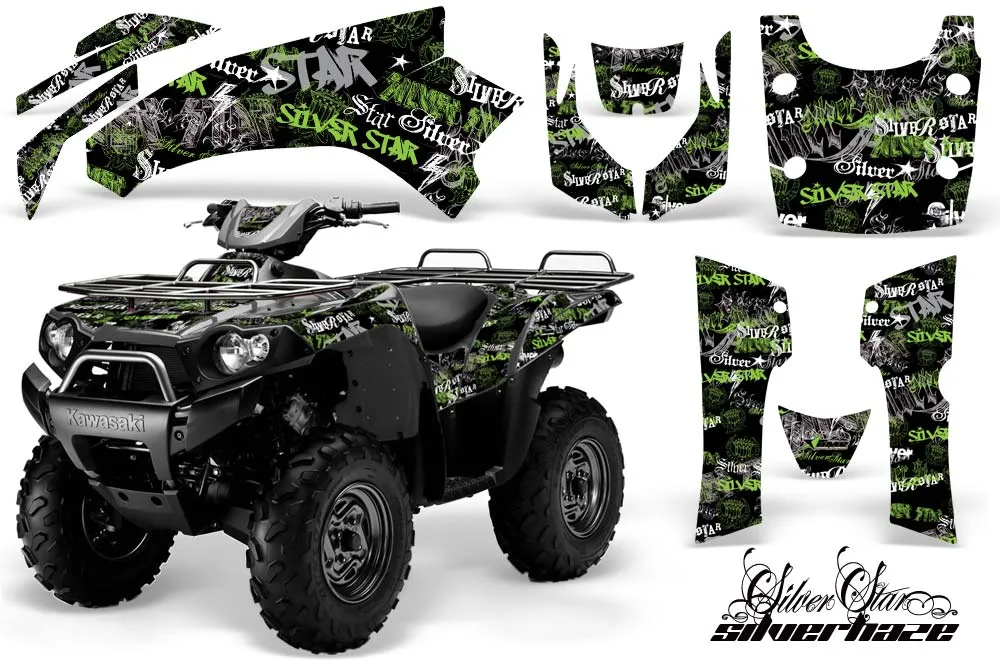 Kawasaki Brute Force 750 / 750i ATV Graphic Kit - 2005-2011 Silver Star - Silverhaze Green