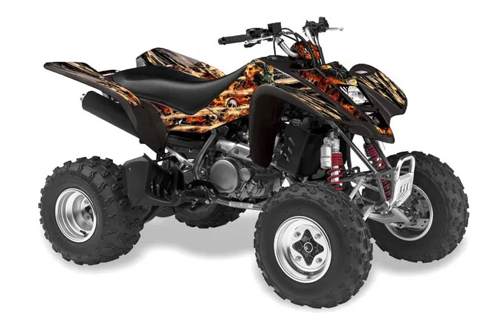 Kawasaki KFX 400 ATV Graphic Kit - 2003-2008 Firestorm Black