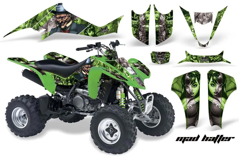 Kawasaki KFX 400 ATV Graphic Kit - 2003-2008 Mad Hatter Green