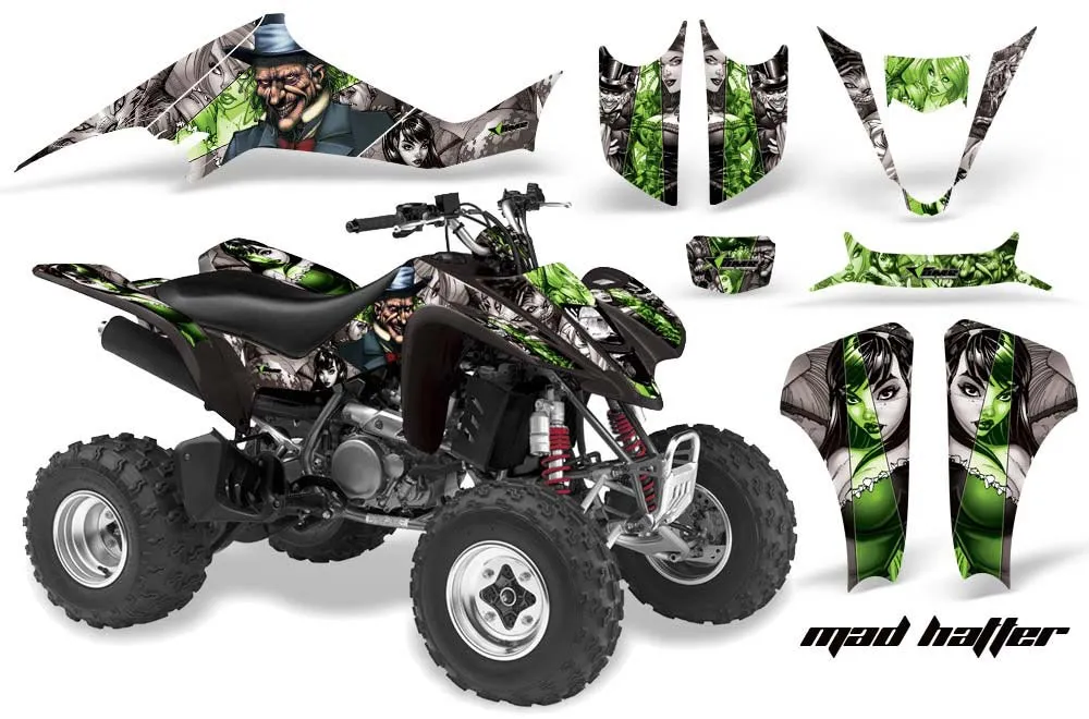 Kawasaki KFX 400 ATV Graphic Kit - 2003-2008 Mad Hatter Silver