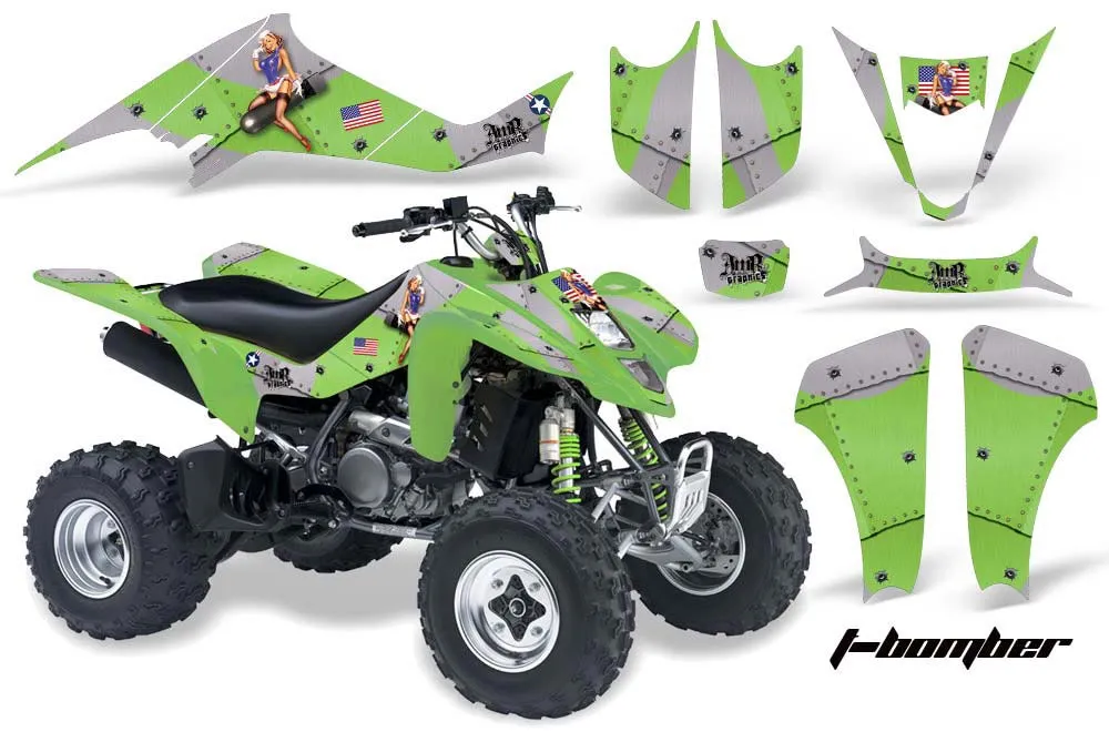 Kawasaki KFX 400 ATV Graphic Kit - 2003-2008 T Bomber Green