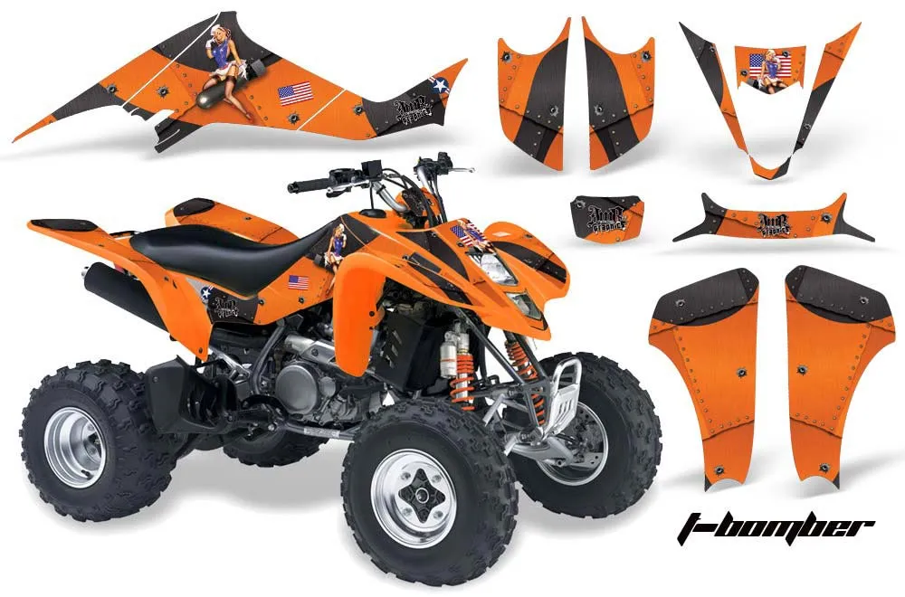 Kawasaki KFX 400 ATV Graphic Kit - 2003-2008 T Bomber Orange