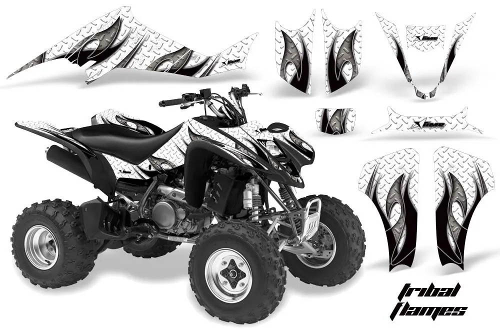 Kawasaki KFX 400 ATV Graphic Kit - 2003-2008 Tribal Flames Black
