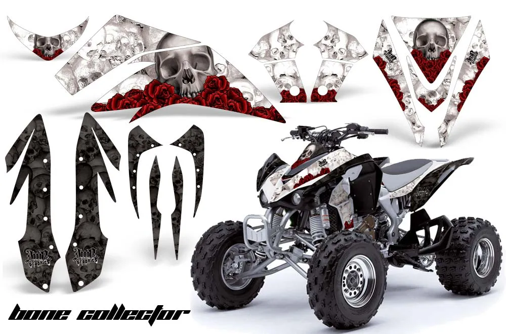 Kawasaki KFX 450 ATV Graphic Kit - 2008-2015 Bone Collector White