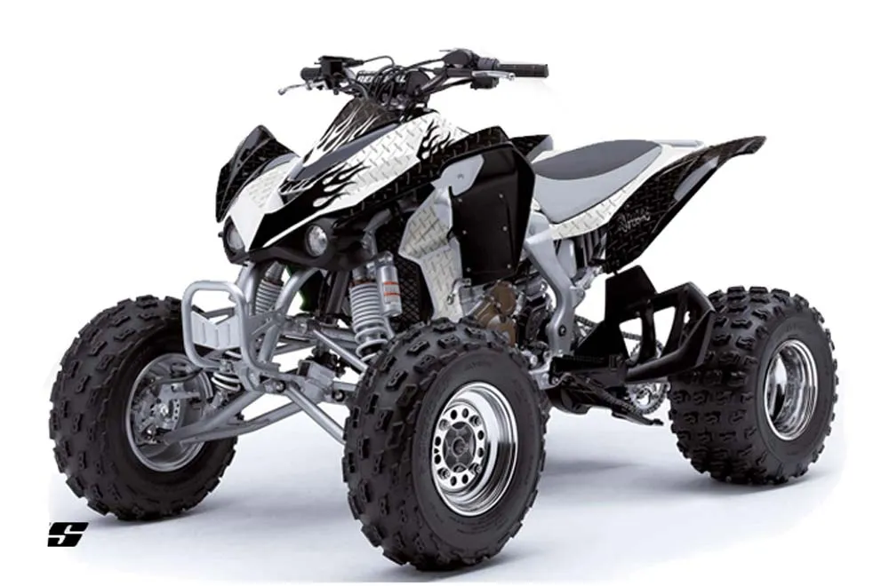 Kawasaki KFX 450 ATV Graphic Kit - 2008-2015 Diamond Flames Black