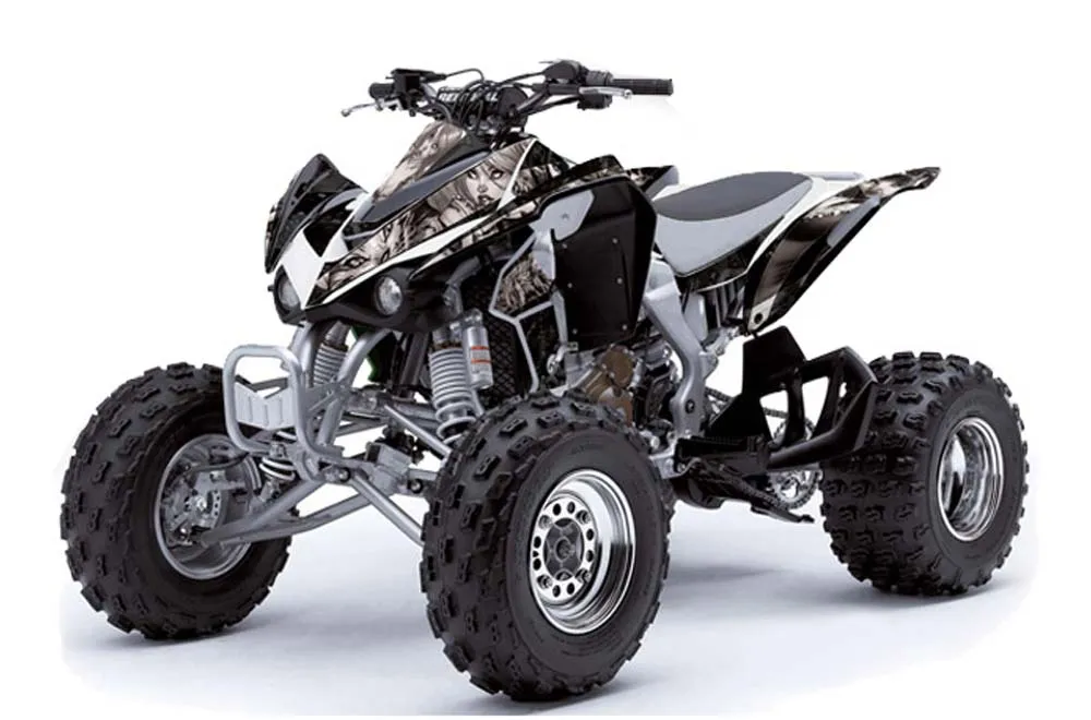 Kawasaki KFX 450 ATV Graphic Kit - 2008-2015 Mad Hatter Silver