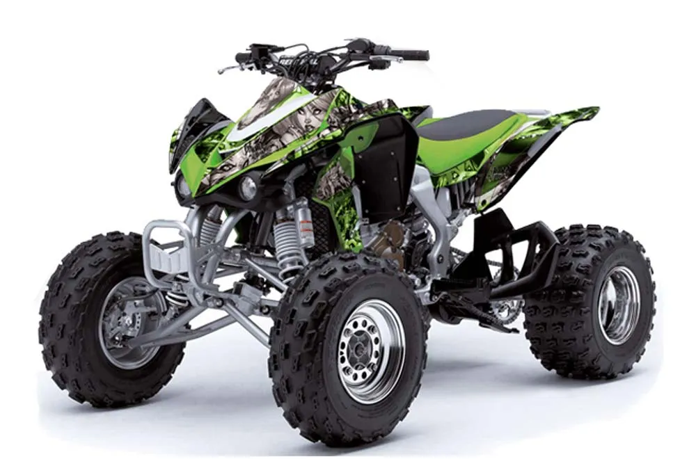 Kawasaki KFX 450 ATV Graphic Kit - 2008-2015 Mad Hatter Silver