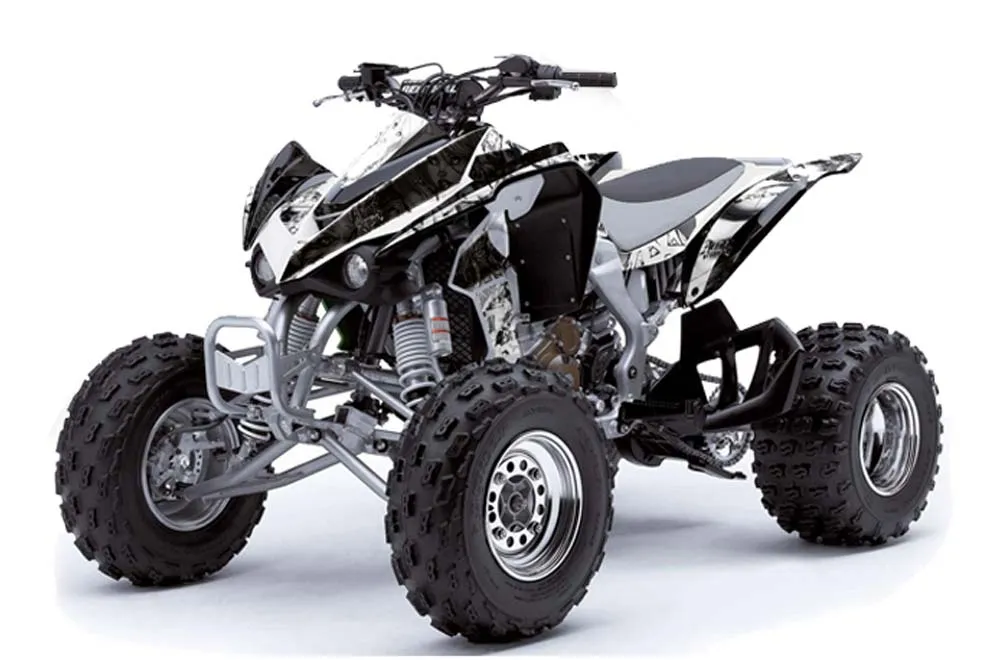 Kawasaki KFX 450 ATV Graphic Kit - 2008-2015 Mad Hatter White