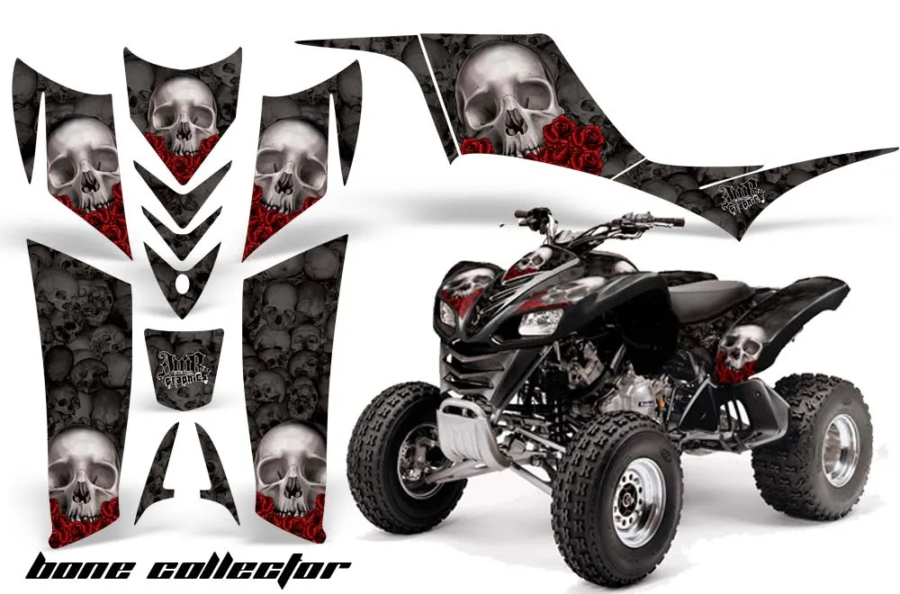 Kawasaki KFX 700 ATV Graphic Kit - 2004-2009 Bone Collector Black