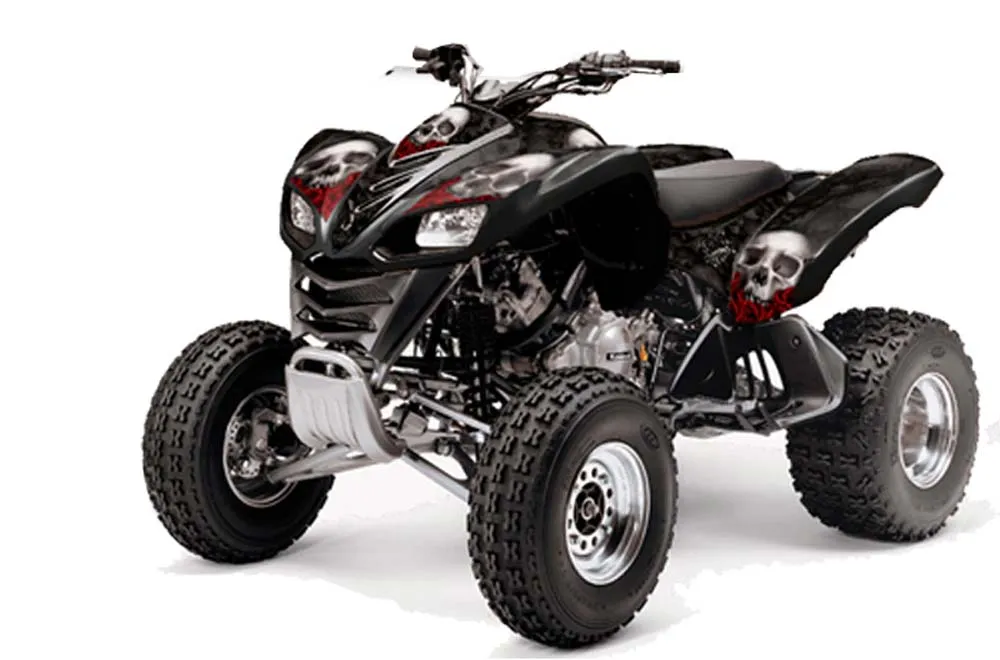 Kawasaki KFX 700 ATV Graphic Kit - 2004-2009 Bone Collector Black