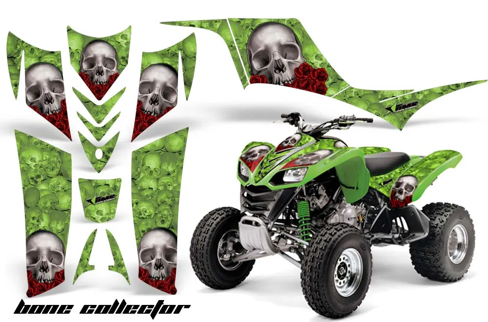Kawasaki KFX 700 ATV Graphic Kit - 2004-2009 Bone Collector Green