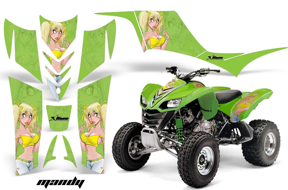 Kawasaki KFX 700 ATV Graphic Kit - 2004-2009 Mandy Green