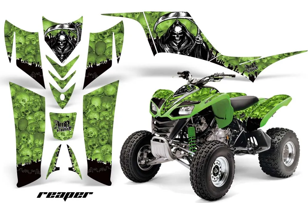 Kawasaki KFX 700 ATV Graphic Kit - 2004-2009 Reaper Green