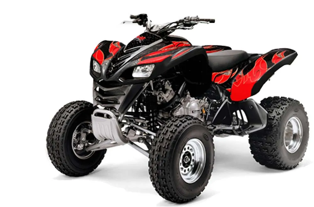 Kawasaki KFX 700 ATV Graphic Kit - 2004-2009 Tribal Flames Red