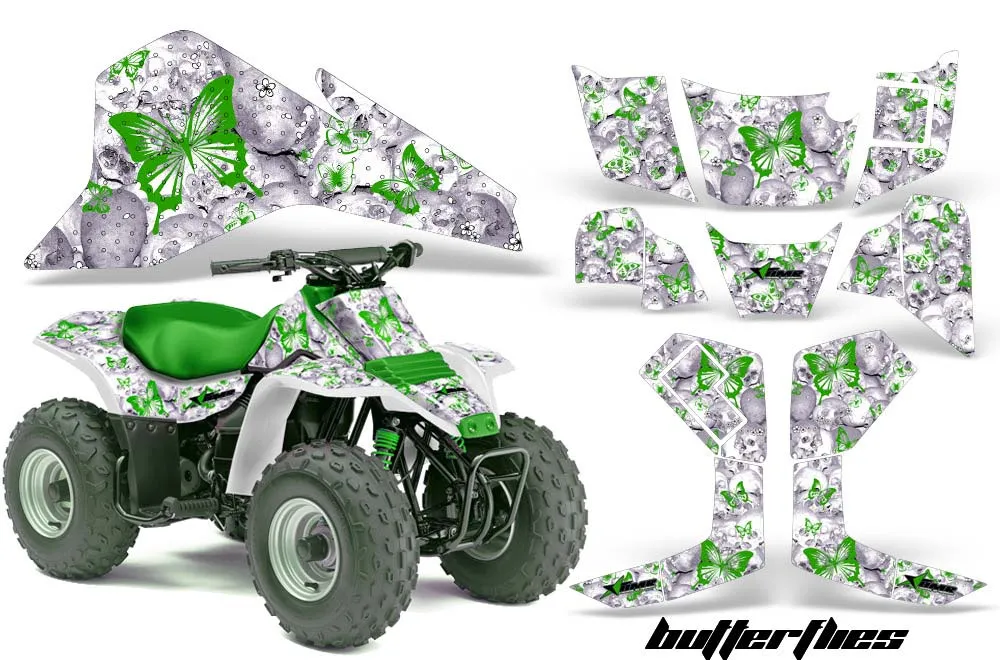 Kawasaki KFX 80 ATV Graphic Kit - 2003-2006 Butterfly Green
