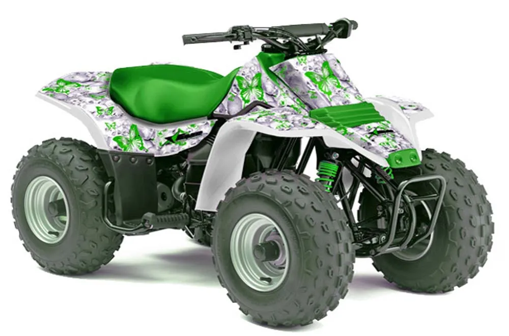 Kawasaki KFX 80 ATV Graphic Kit - 2003-2006 Butterfly Green