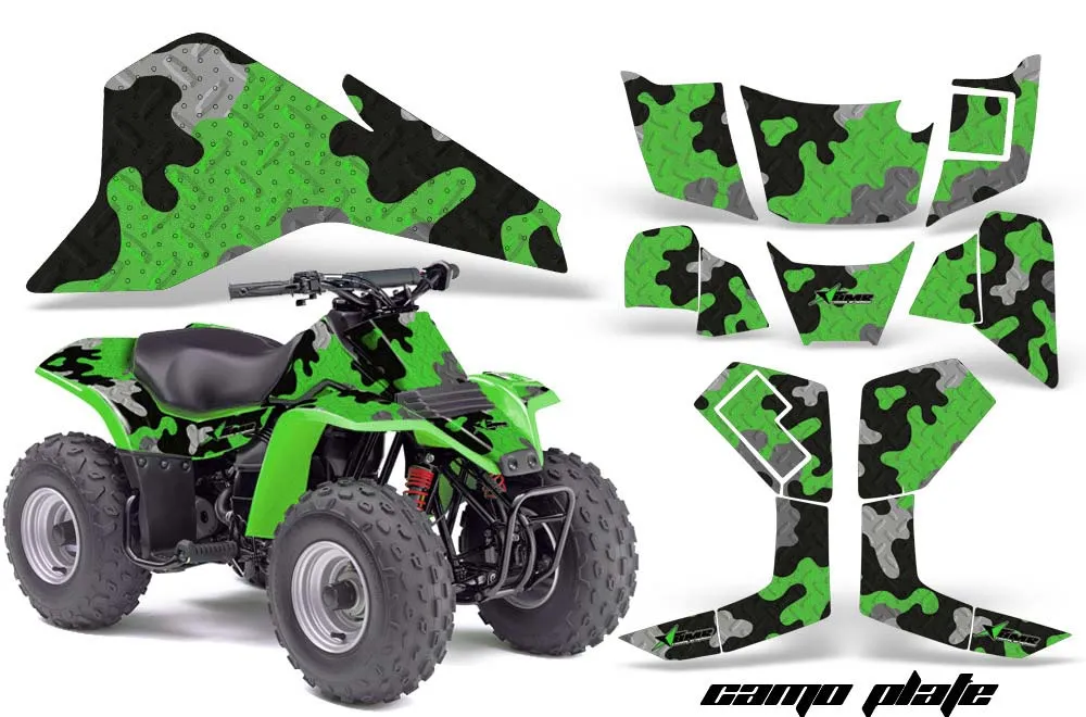 Kawasaki KFX 80 ATV Graphic Kit - 2003-2006 Camoplate Green
