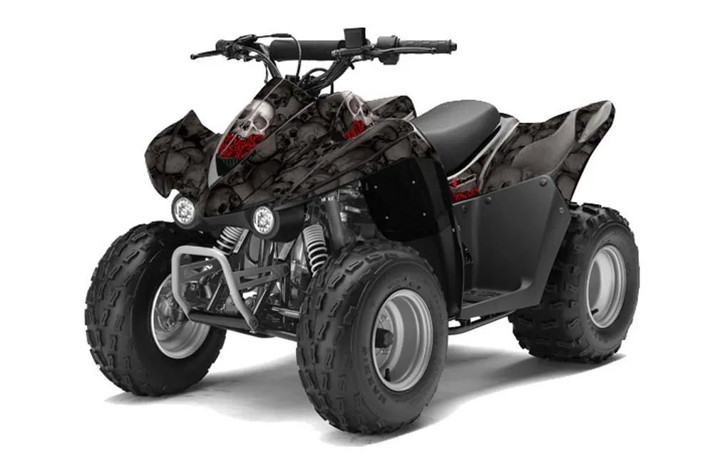 Kawasaki KFX 50 / 90 ATV Graphic Kit - 2007-2022 Bone Collector Black