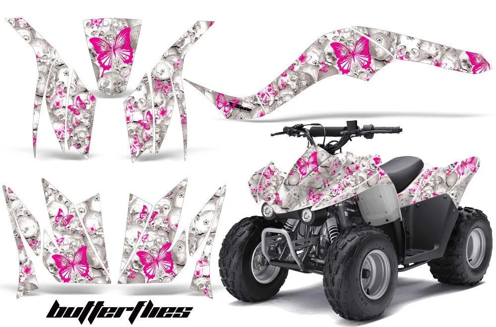 Kawasaki KFX 50 / 90 ATV Graphic Kit - 2007-2022 Butterfly Pink